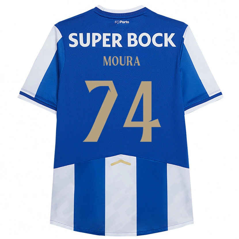 Danxen Homme Maillot Francisco Moura #74 Bleu Blanc Tenues Domicile 2025/26 T-Shirt
