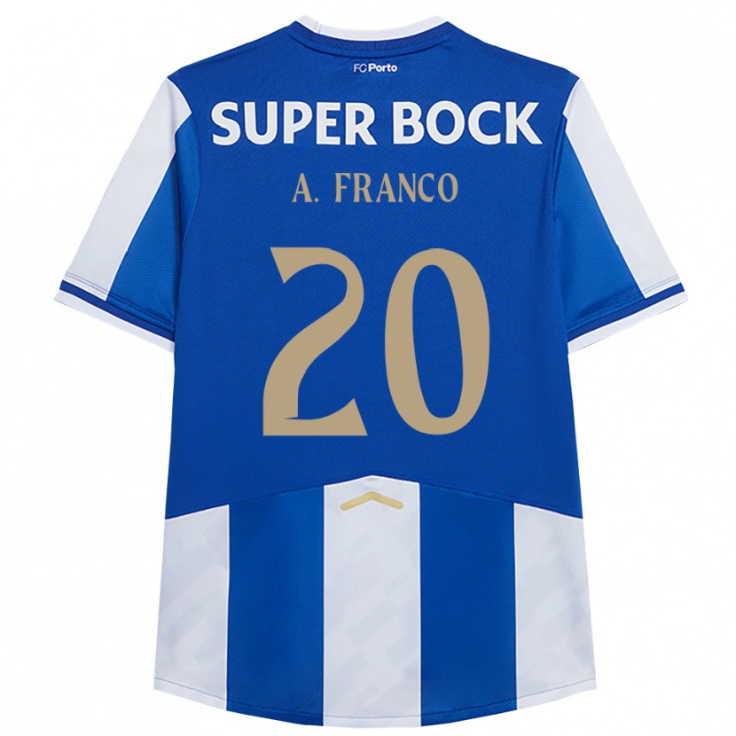 Danxen Homme Maillot André Franco #20 Bleu Blanc Tenues Domicile 2025/26 T-Shirt