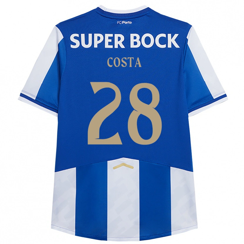 Danxen Homme Maillot Bruno Costa #28 Bleu Blanc Tenues Domicile 2025/26 T-Shirt