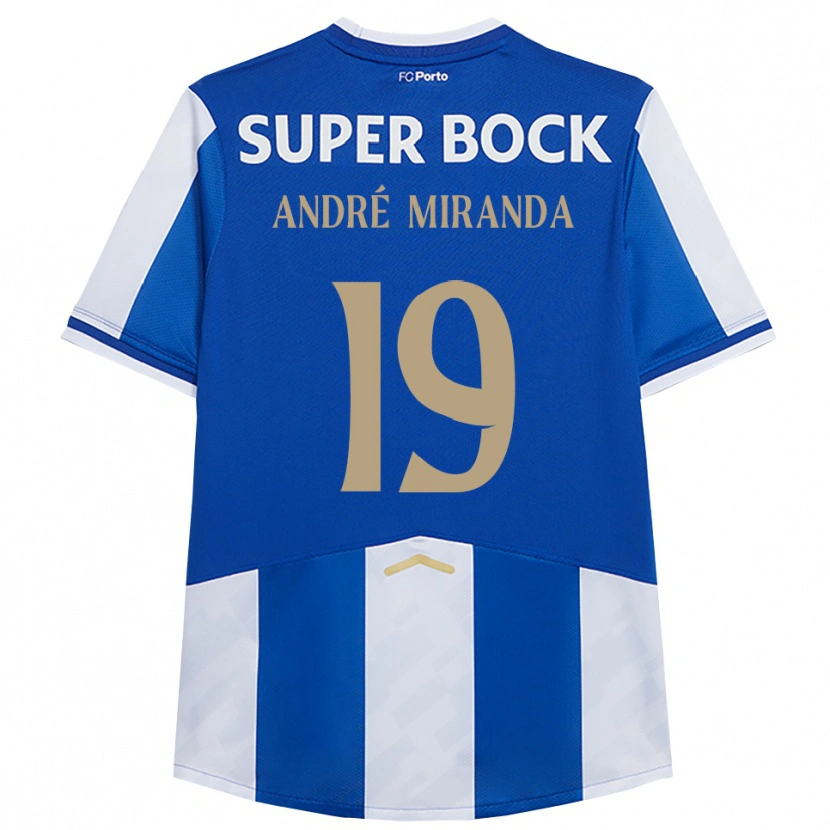 Danxen Homme Maillot André Miranda #19 Bleu Blanc Tenues Domicile 2025/26 T-Shirt
