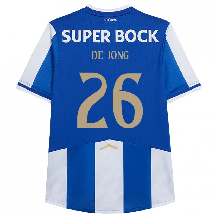 Danxen Homme Maillot Luuk De Jong #26 Bleu Blanc Tenues Domicile 2025/26 T-Shirt