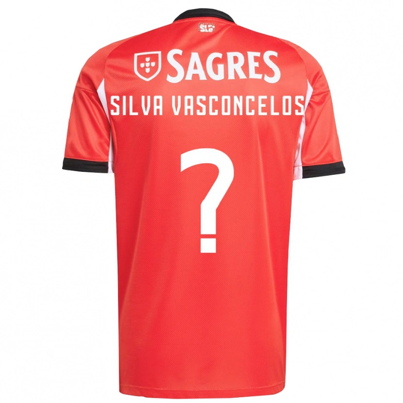 Danxen Homme Maillot Martim Silva Vasconcelos #0 Rouge Blanc Tenues Domicile 2025/26 T-Shirt