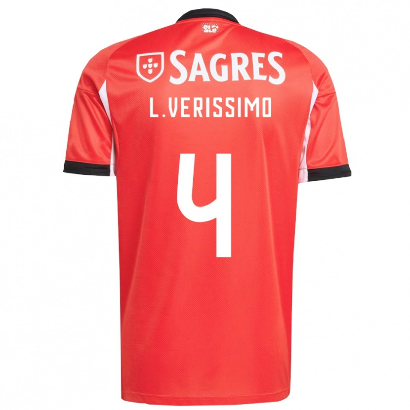 Danxen Homme Maillot Lucas Verissimo #4 Rouge Blanc Tenues Domicile 2025/26 T-Shirt
