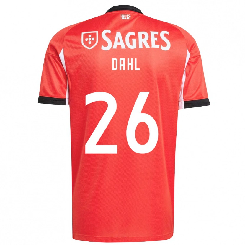Danxen Homme Maillot Samuel Dahl #26 Rouge Blanc Tenues Domicile 2025/26 T-Shirt