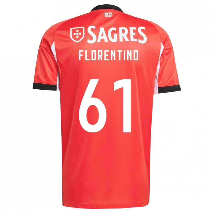 Danxen Homme Maillot Florentino #61 Rouge Blanc Tenues Domicile 2025/26 T-Shirt