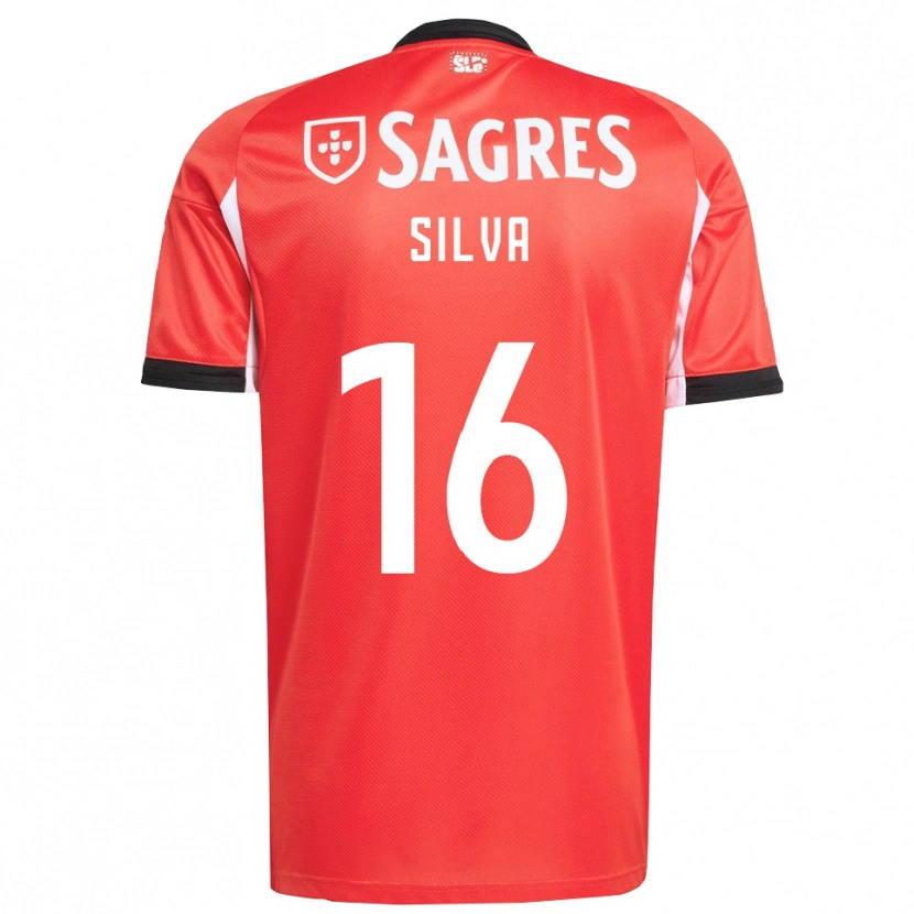 Danxen Homme Maillot Manu Silva #16 Rouge Blanc Tenues Domicile 2025/26 T-Shirt