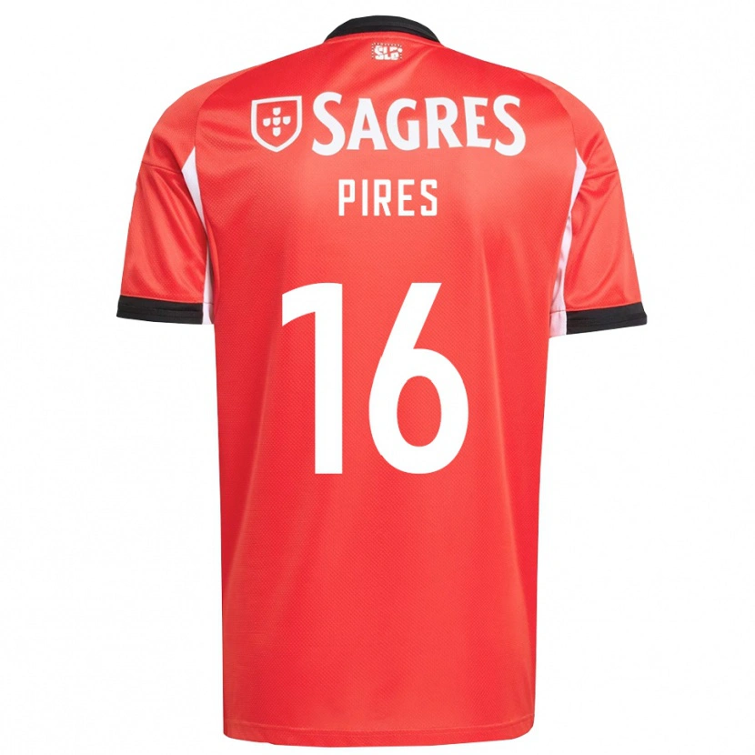 Danxen Homme Maillot Rodrigo Pires #16 Rouge Blanc Tenues Domicile 2025/26 T-Shirt