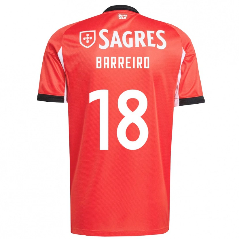 Danxen Homme Maillot Leandro Barreiro #18 Rouge Blanc Tenues Domicile 2025/26 T-Shirt