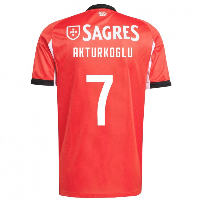 Danxen Homme Maillot Kerem Aktürkoğlu #7 Rouge Blanc Tenues Domicile 2025/26 T-Shirt