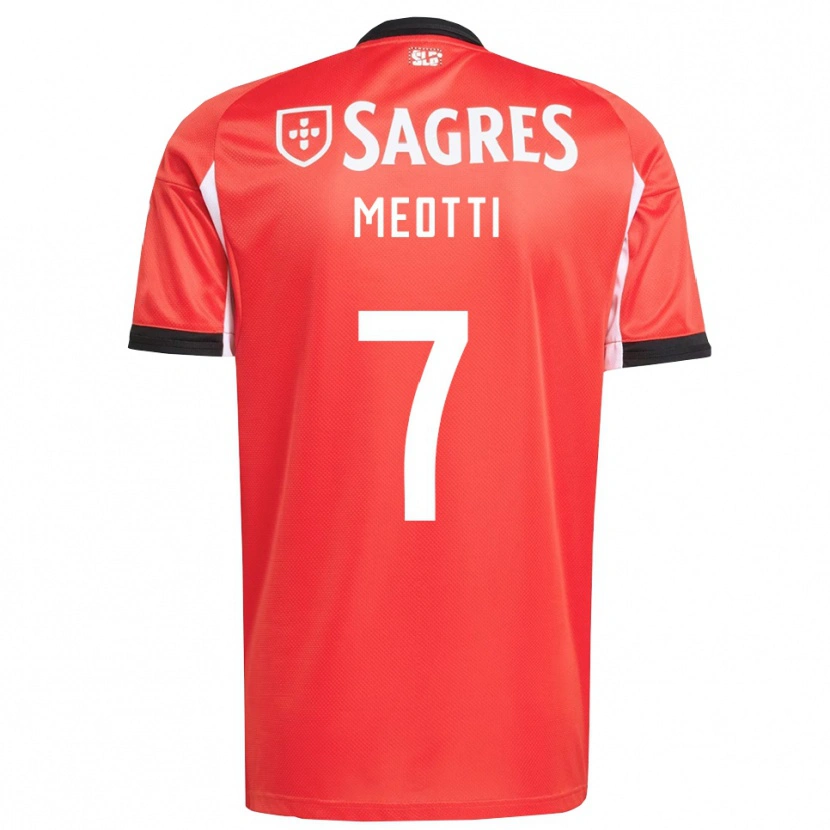 Danxen Homme Maillot Carlos Meotti #7 Rouge Blanc Tenues Domicile 2025/26 T-Shirt