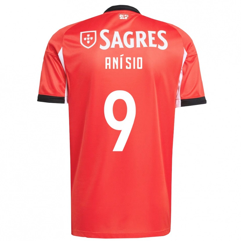 Danxen Homme Maillot Anísio #9 Rouge Blanc Tenues Domicile 2025/26 T-Shirt