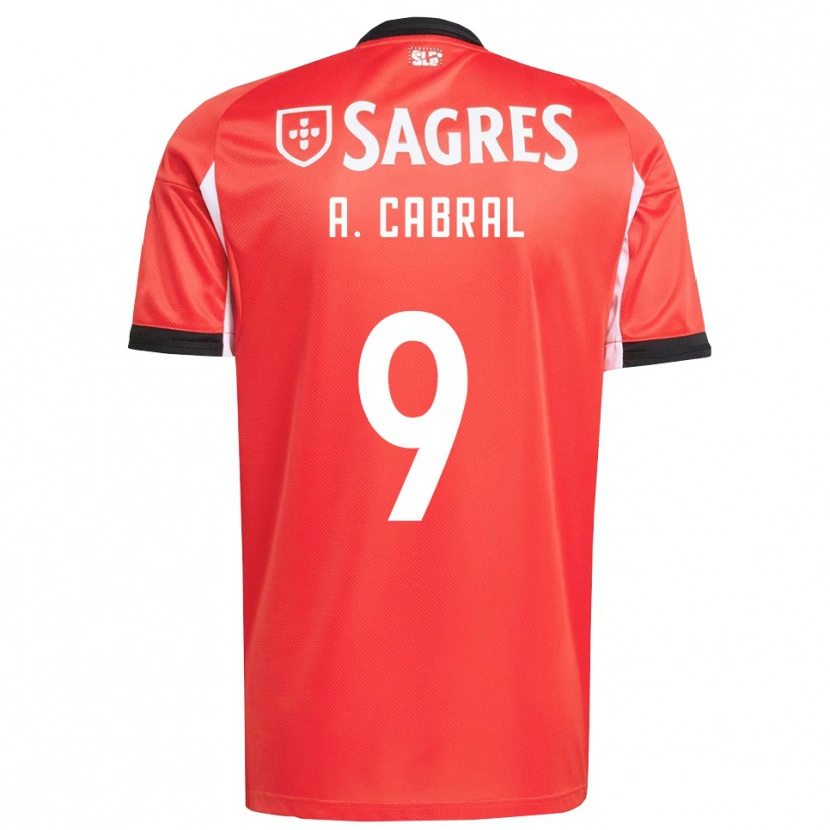 Danxen Homme Maillot Arthur Cabral #9 Rouge Blanc Tenues Domicile 2025/26 T-Shirt