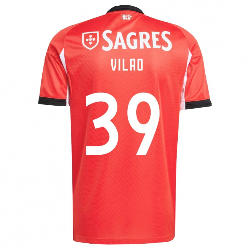 Danxen Homme Maillot Carolina Vilao #39 Rouge Blanc Tenues Domicile 2025/26 T-Shirt