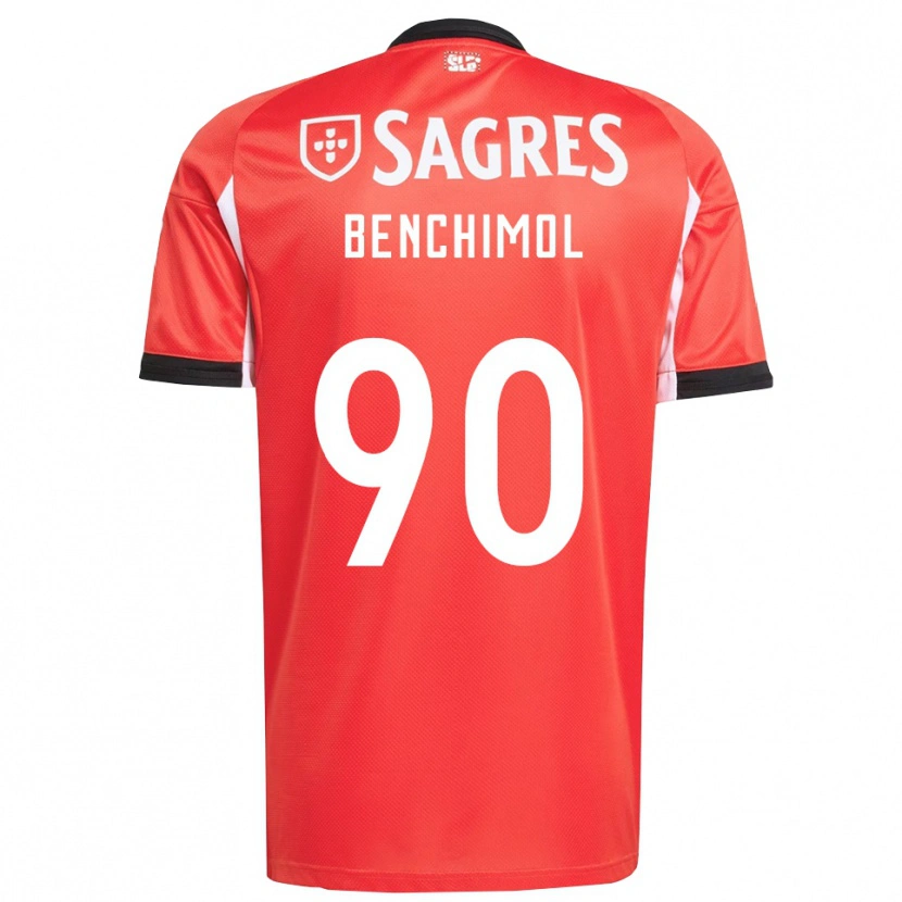 Danxen Homme Maillot Benchimol #90 Rouge Blanc Tenues Domicile 2025/26 T-Shirt