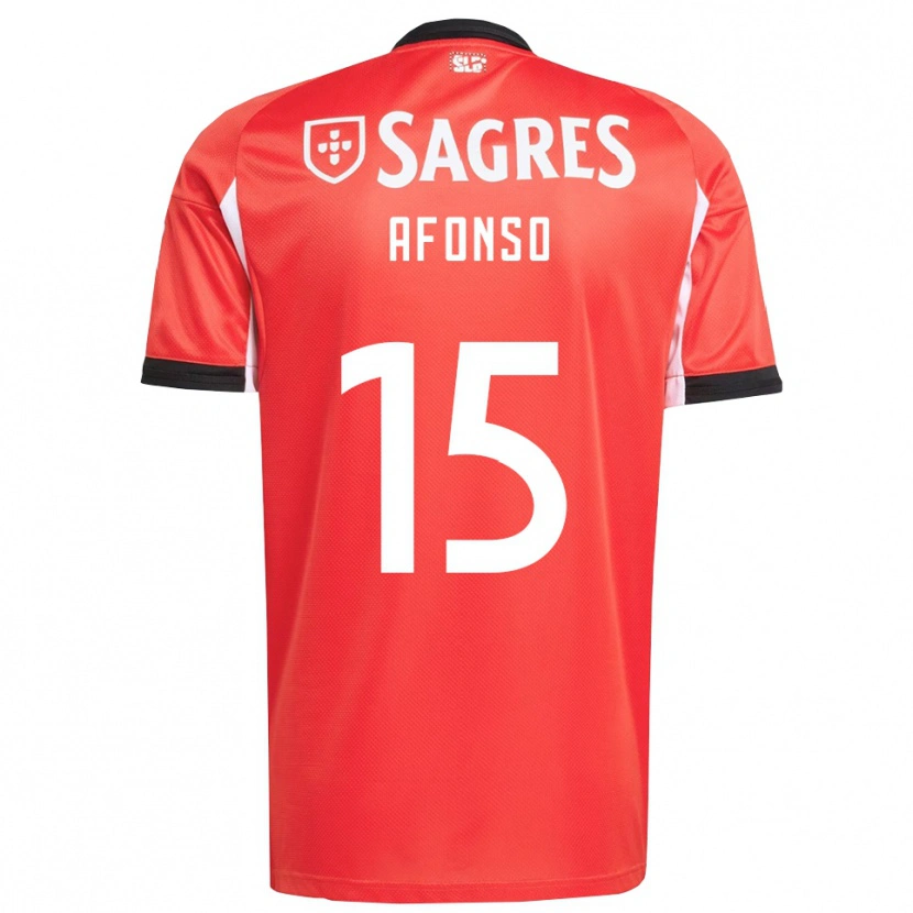 Danxen Homme Maillot Guilherme Afonso #15 Rouge Blanc Tenues Domicile 2025/26 T-Shirt