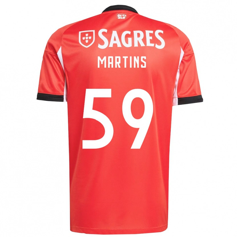 Danxen Homme Maillot Leandro Martins #59 Rouge Blanc Tenues Domicile 2025/26 T-Shirt