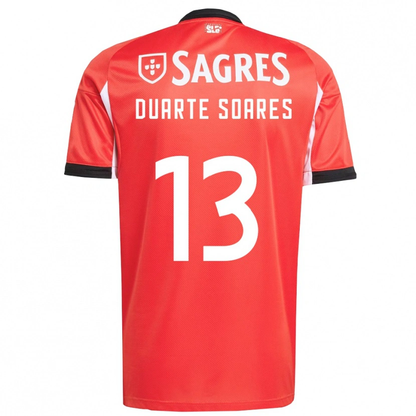 Danxen Homme Maillot Duarte Soares #13 Rouge Blanc Tenues Domicile 2025/26 T-Shirt