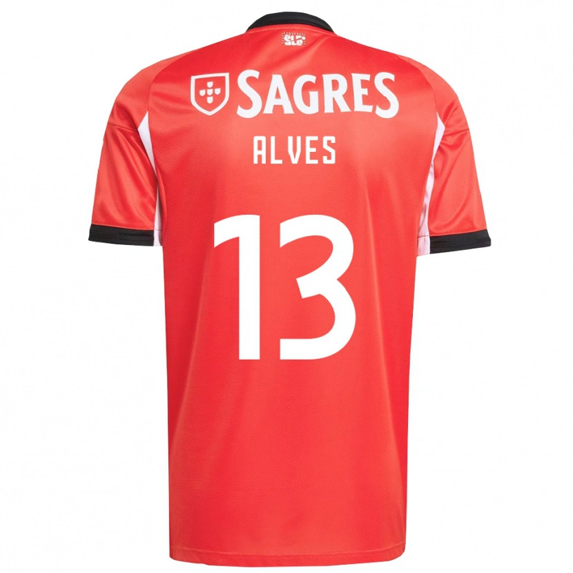 Danxen Homme Maillot Lúcia Alves #13 Rouge Blanc Tenues Domicile 2025/26 T-Shirt