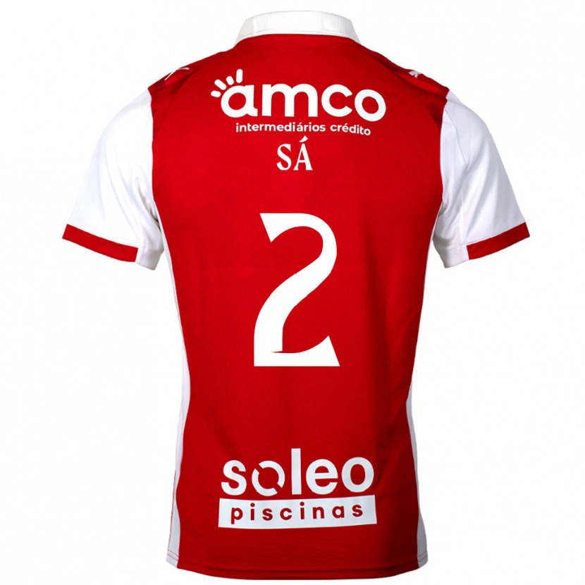 Danxen Homme Maillot Henrique Sá #2 Rouge Blanc Tenues Domicile 2025/26 T-Shirt