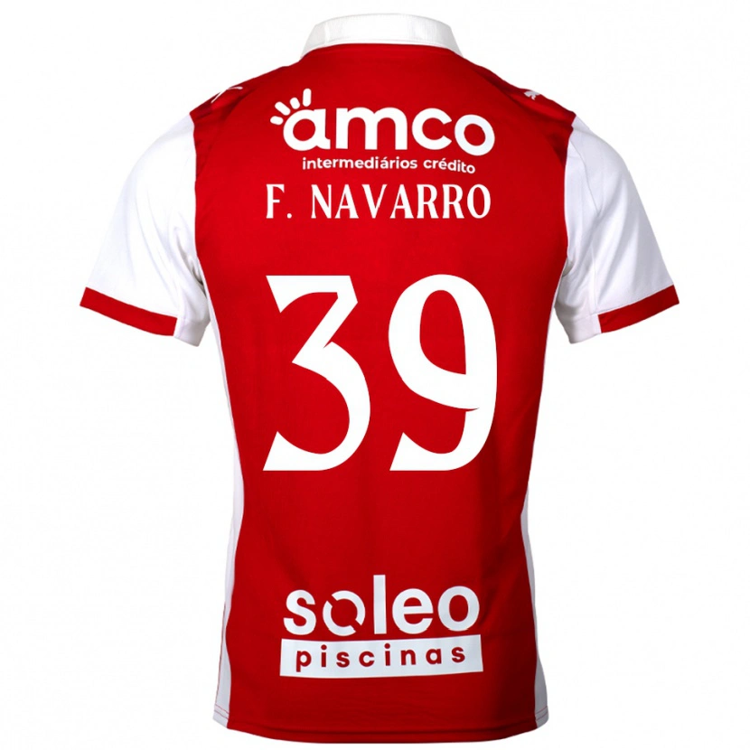 Danxen Homme Maillot Fran Navarro #39 Rouge Blanc Tenues Domicile 2025/26 T-Shirt