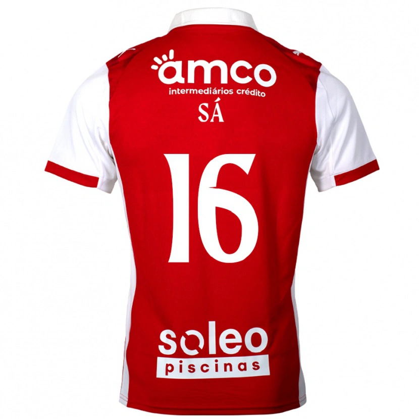Danxen Homme Maillot Manuel Sá #16 Rouge Blanc Tenues Domicile 2025/26 T-Shirt
