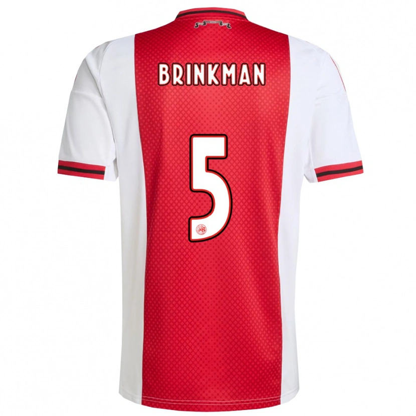 Danxen Homme Maillot Tim Brinkman #5 Rouge Blanc Tenues Domicile 2025/26 T-Shirt