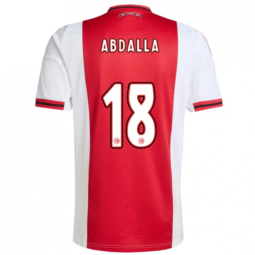 Danxen Homme Maillot Mohamed Abdalla #18 Rouge Blanc Tenues Domicile 2025/26 T-Shirt