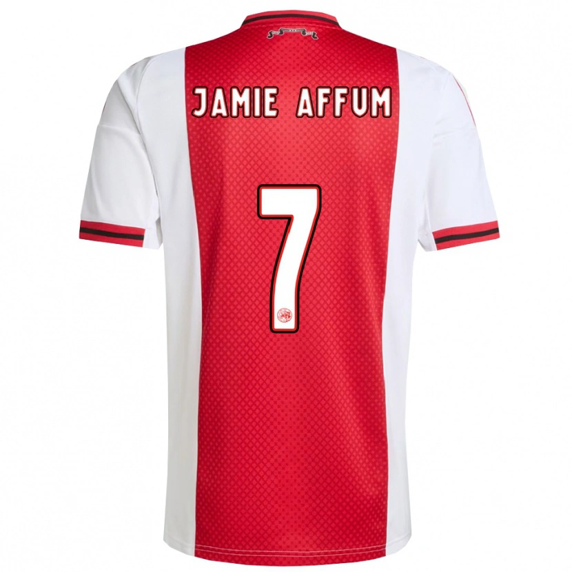 Danxen Homme Maillot Deonell Jamie Affum #7 Rouge Blanc Tenues Domicile 2025/26 T-Shirt