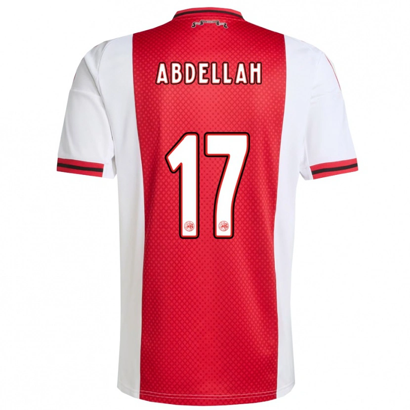 Danxen Homme Maillot Abdellah Ouazane #17 Rouge Blanc Tenues Domicile 2025/26 T-Shirt