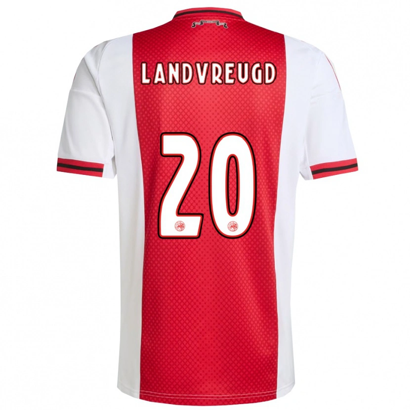 Danxen Homme Maillot Nafairon Landvreugd #20 Rouge Blanc Tenues Domicile 2025/26 T-Shirt