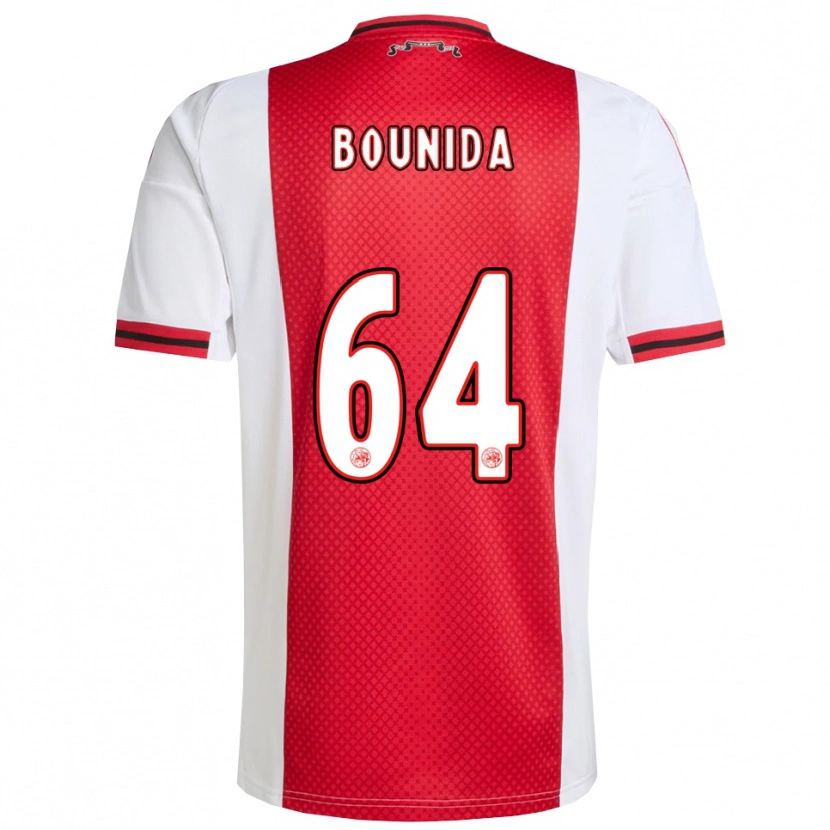 Danxen Homme Maillot Rayane Bounida #64 Rouge Blanc Tenues Domicile 2025/26 T-Shirt