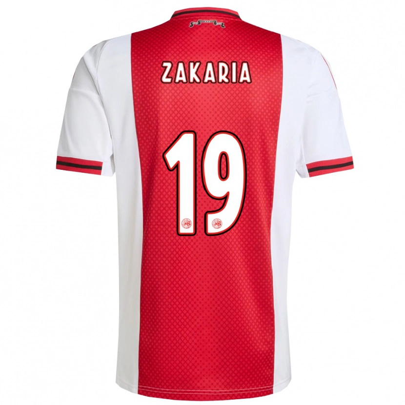 Danxen Homme Maillot Zakaria Ouazane #19 Rouge Blanc Tenues Domicile 2025/26 T-Shirt