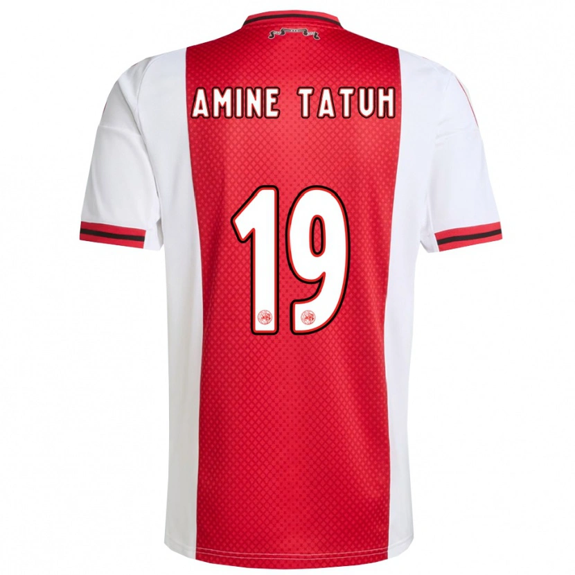 Danxen Homme Maillot Mohammed Amine Tatuh #19 Rouge Blanc Tenues Domicile 2025/26 T-Shirt