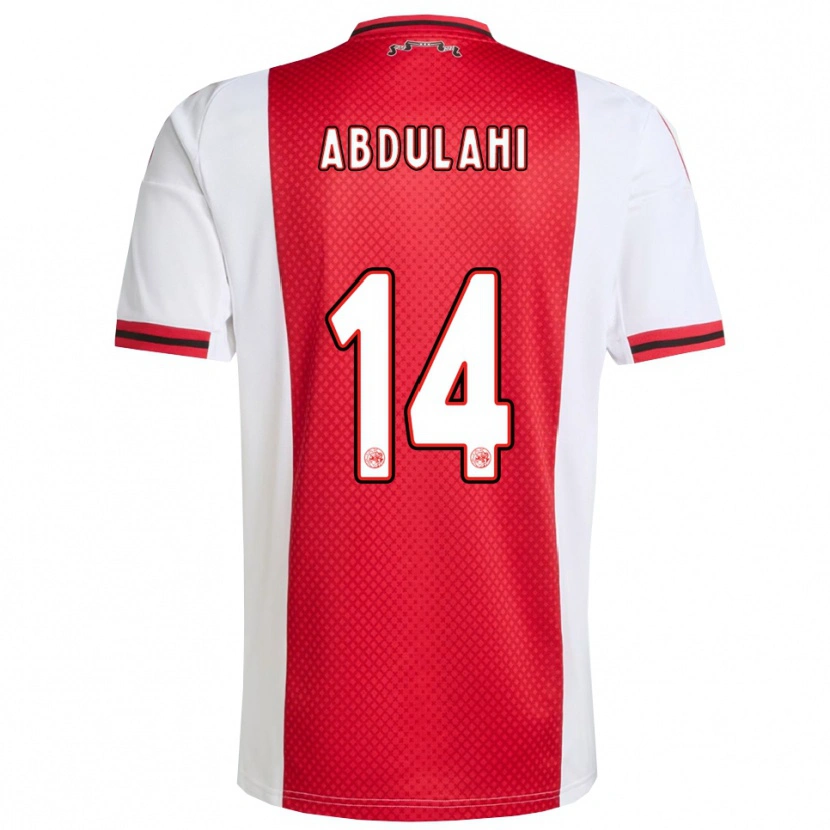 Danxen Homme Maillot Liban Abdulahi #14 Rouge Blanc Tenues Domicile 2025/26 T-Shirt