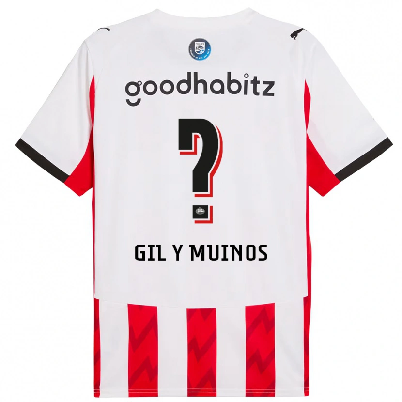 Danxen Homme Maillot Yael Gil Y Muinos #0 Rouge Blanc Tenues Domicile 2025/26 T-Shirt
