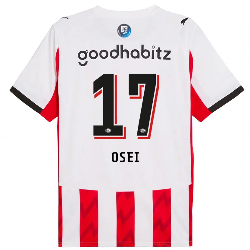 Danxen Homme Maillot Micaiah Osei #17 Rouge Blanc Tenues Domicile 2025/26 T-Shirt
