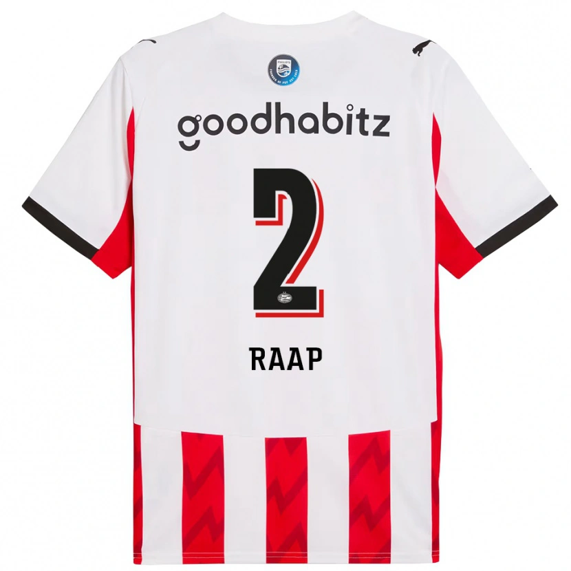 Danxen Homme Maillot Yiandro Raap #2 Rouge Blanc Tenues Domicile 2025/26 T-Shirt