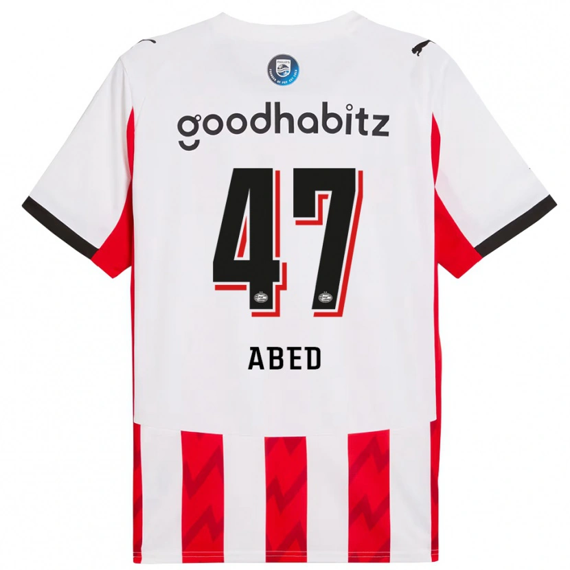 Danxen Homme Maillot Tai Abed #47 Rouge Blanc Tenues Domicile 2025/26 T-Shirt