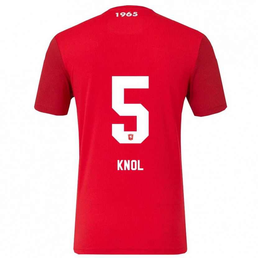 Danxen Homme Maillot Anna Knol #5 Rouge Blanc Tenues Domicile 2025/26 T-Shirt