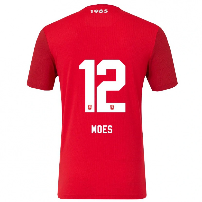 Danxen Homme Maillot Lucas Moes #12 Rouge Blanc Tenues Domicile 2025/26 T-Shirt