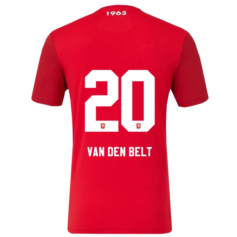 Danxen Homme Maillot Thomas Van Den Belt #20 Rouge Blanc Tenues Domicile 2025/26 T-Shirt