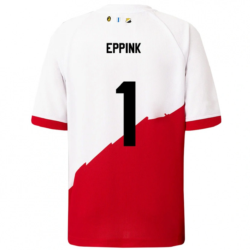 Danxen Homme Maillot Mees Eppink #1 Blanc Rouge Tenues Domicile 2025/26 T-Shirt
