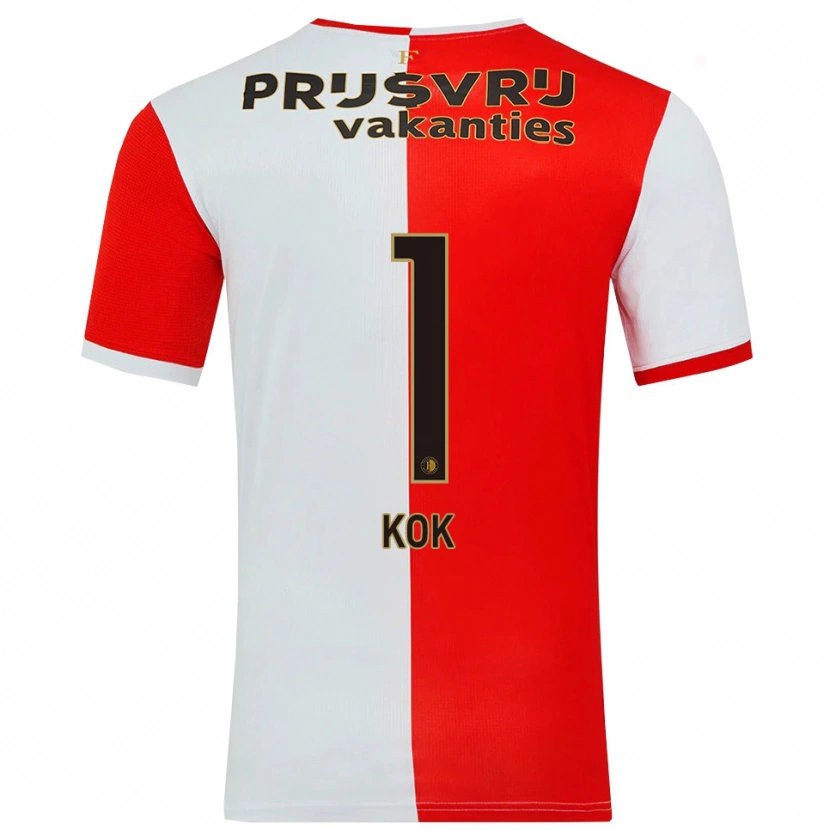 Danxen Homme Maillot Stefan Kok #1 Rouge Blanc Tenues Domicile 2025/26 T-Shirt