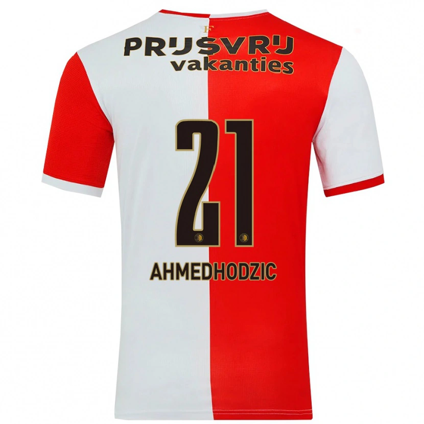 Danxen Homme Maillot Anel Ahmedhodzic #21 Rouge Blanc Tenues Domicile 2025/26 T-Shirt