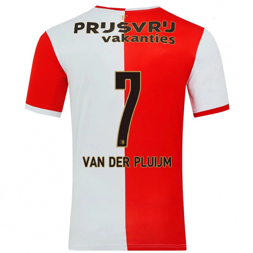 Danxen Homme Maillot Marvin Van Der Pluijm #7 Rouge Blanc Tenues Domicile 2025/26 T-Shirt