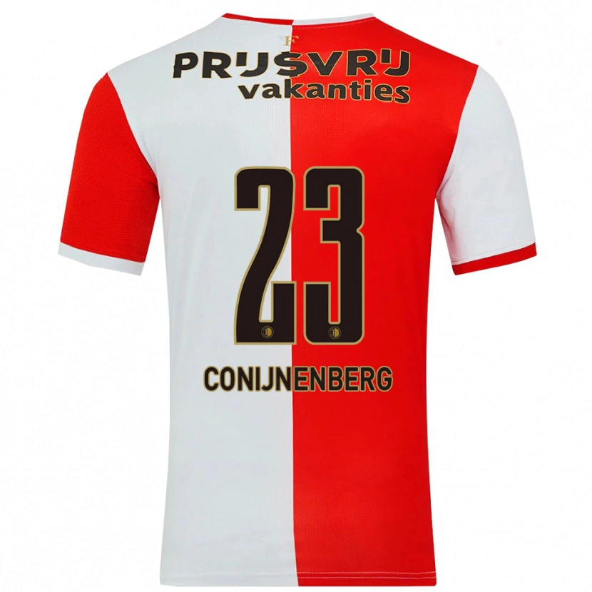 Danxen Homme Maillot Jada Conijnenberg #23 Rouge Blanc Tenues Domicile 2025/26 T-Shirt