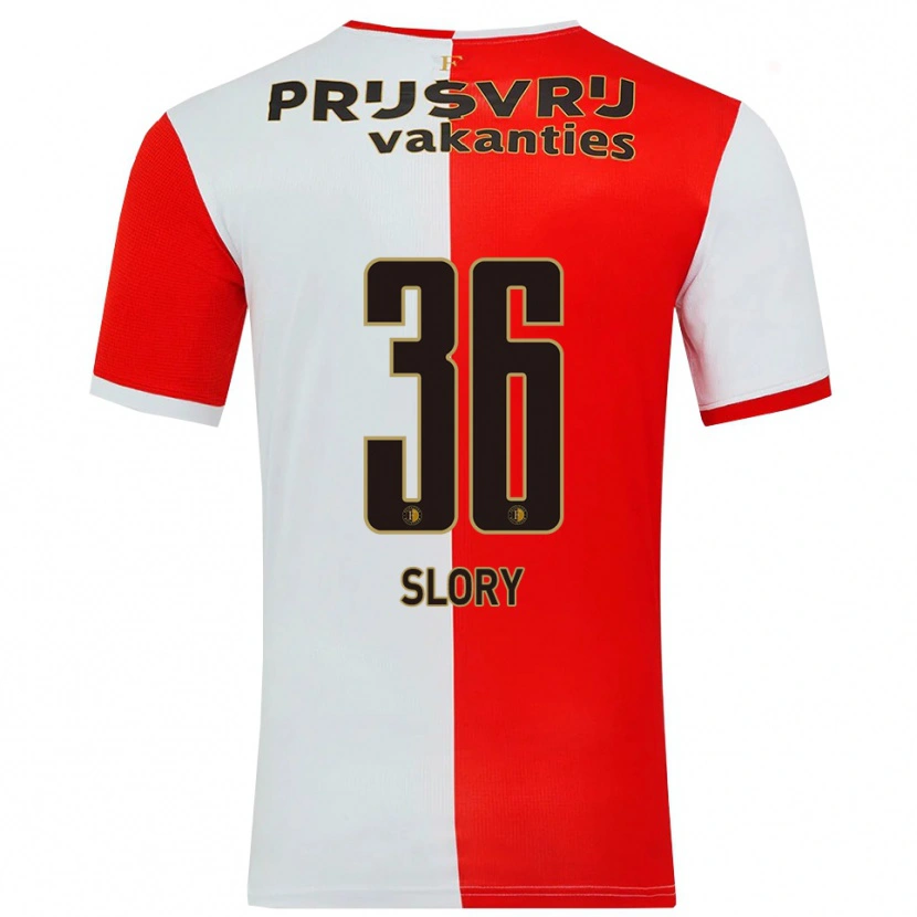 Danxen Homme Maillot Jaden Slory #36 Rouge Blanc Tenues Domicile 2025/26 T-Shirt