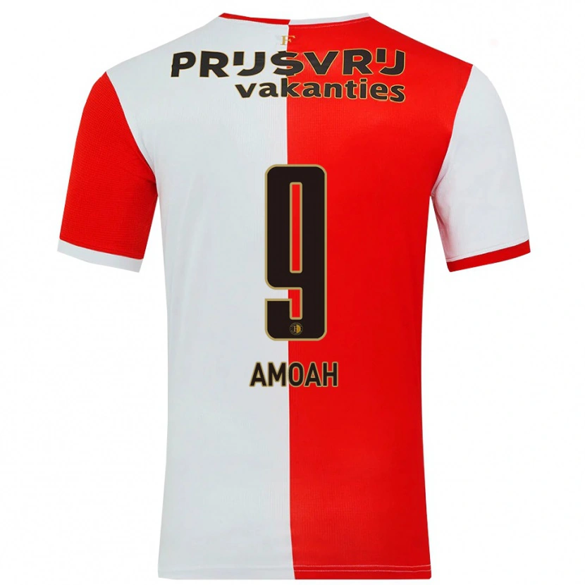 Danxen Homme Maillot Matthew Amoah #9 Rouge Blanc Tenues Domicile 2025/26 T-Shirt