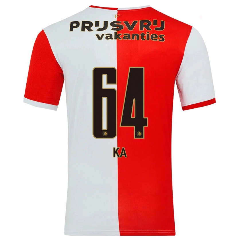 Danxen Homme Maillot Ismail Ka #64 Rouge Blanc Tenues Domicile 2025/26 T-Shirt