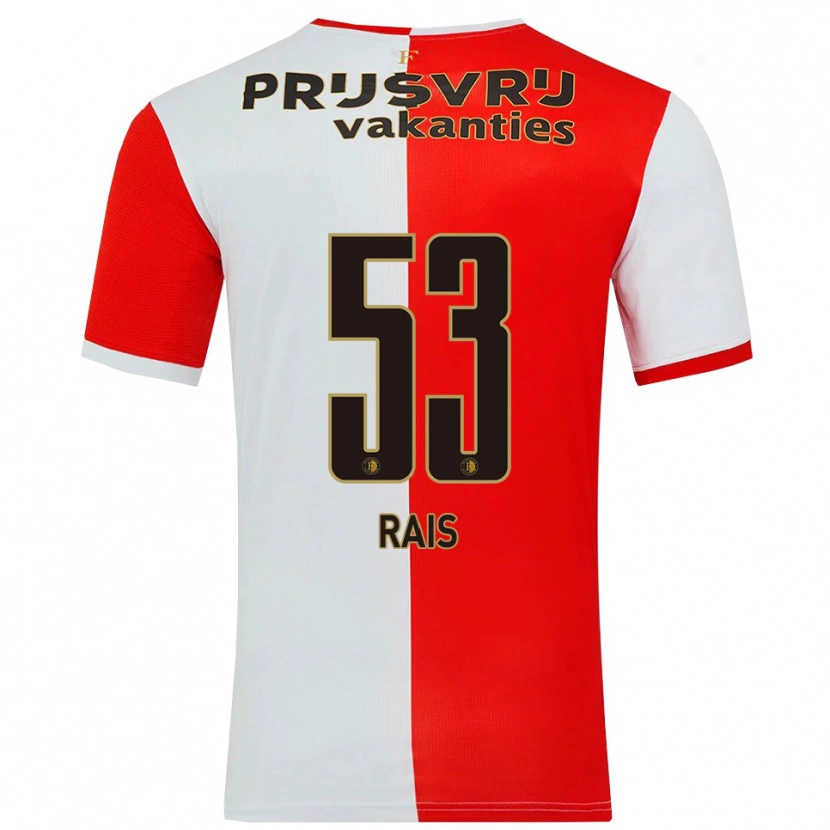 Danxen Homme Maillot Amir Rais #53 Rouge Blanc Tenues Domicile 2025/26 T-Shirt